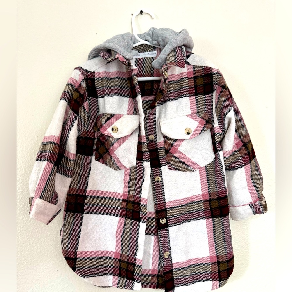 Girls flannel jacket Zara size 6